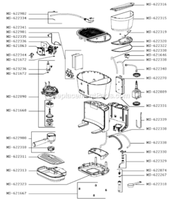 Part Location Diagram of MS-622309 Krups Filter Holder