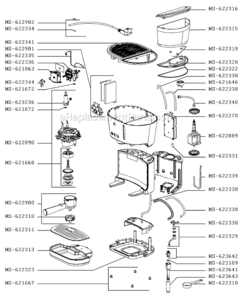 Page A Diagram and Parts List for XP460050/1P2  Krups Coffee Maker