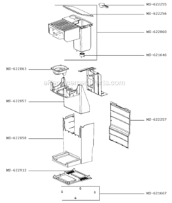 Page A Diagram and Parts List for XP522050/1P3  Krups Coffee Maker