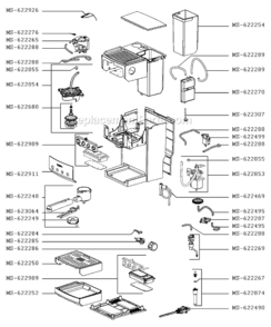 Page B Diagram and Parts List for XP528050/1P2  Krups Coffee Maker