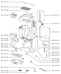 Page B Diagram and Parts List for XP618050/9B0  Krups Coffee Maker