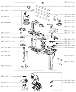 Page B Diagram and Parts List for XP7225J4/70G  Krups Coffee Maker