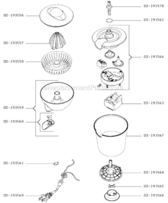 Part Location Diagram of SS-193569 Krups Cord, White