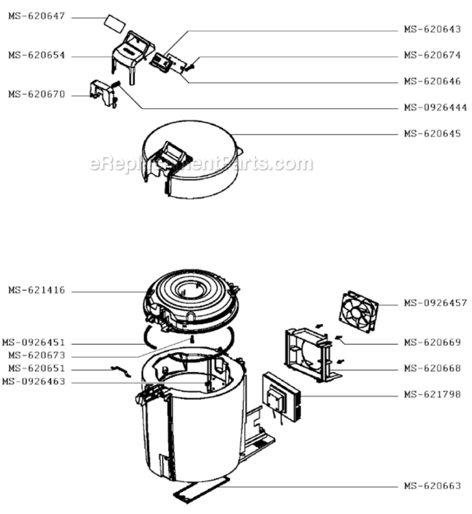 Page B Diagram and Parts List for VB5020US/3W0  Krups Beer Dispenser