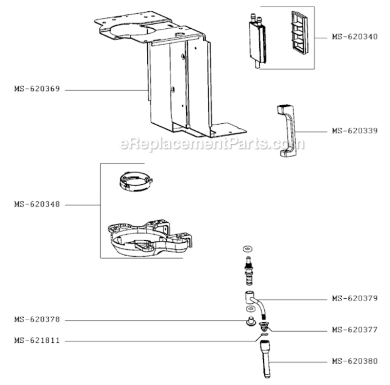 Page B Diagram and Parts List for XP4000  Krups Coffee Maker