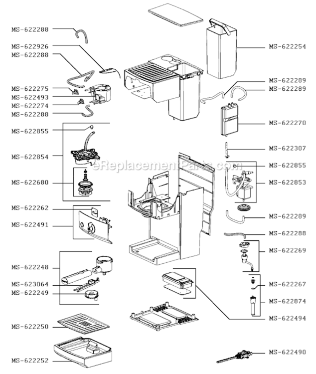 Page B Diagram and Parts List for XP524050/1P1  Krups Coffee Maker