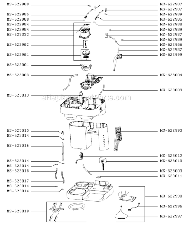 Page A Diagram and Parts List for XP604050  Krups Coffee Maker