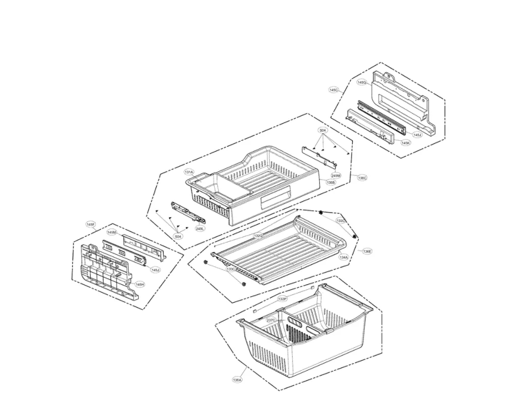 Freezer Parts Diagram and Parts List for 79572053117  Kenmore Refrigerator