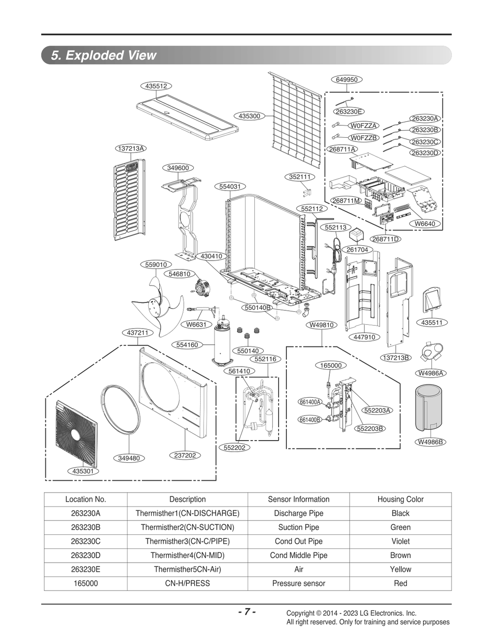 Diagram 1 Diagram and Parts List for LMU18CHV AWGBEUS LG Air Conditioner