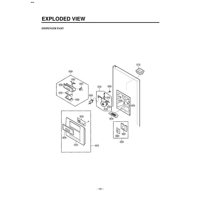 Section 1 Diagram and Parts List for LRSPC2051ST ASTCLGA LG Refrigerator