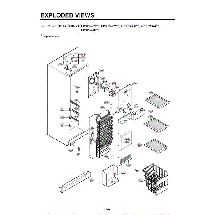 Section 4 Diagram and Parts List for LRSC26920TT ATICLGA LG Refrigerator