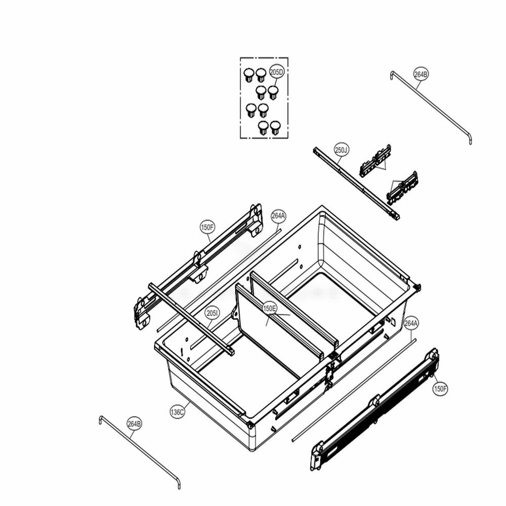 Custom Chill Parts Diagram and Parts List for LMXC23796D ASBCNA0 LG Refrigerator