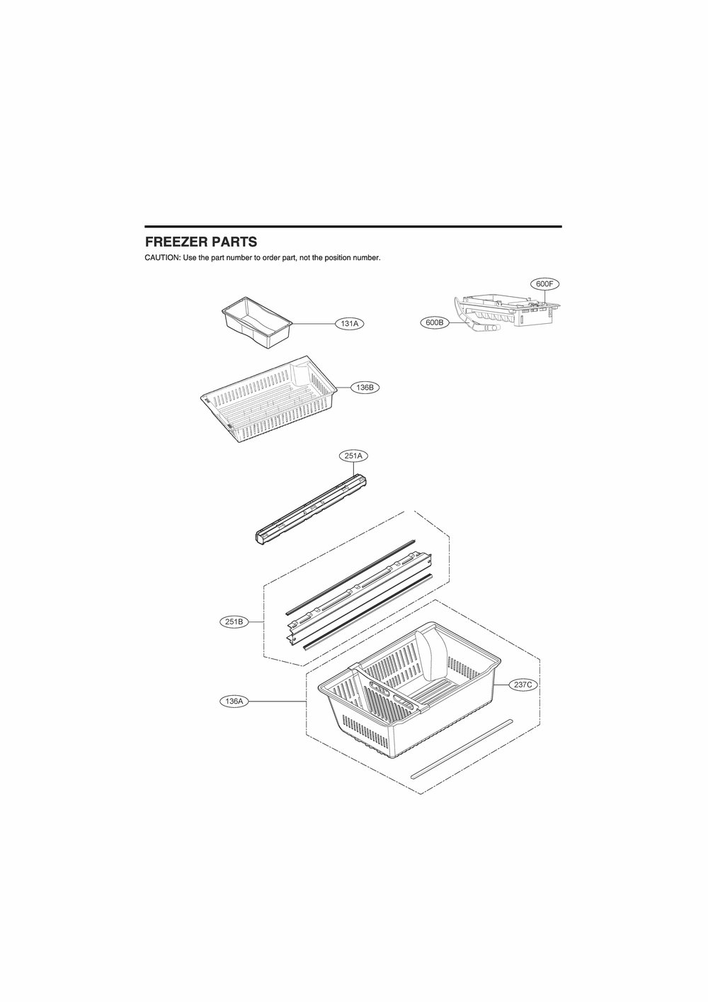 Freezer Parts Diagram and Parts List for LRMWS2906D ASBCNA0 LG Refrigerator
