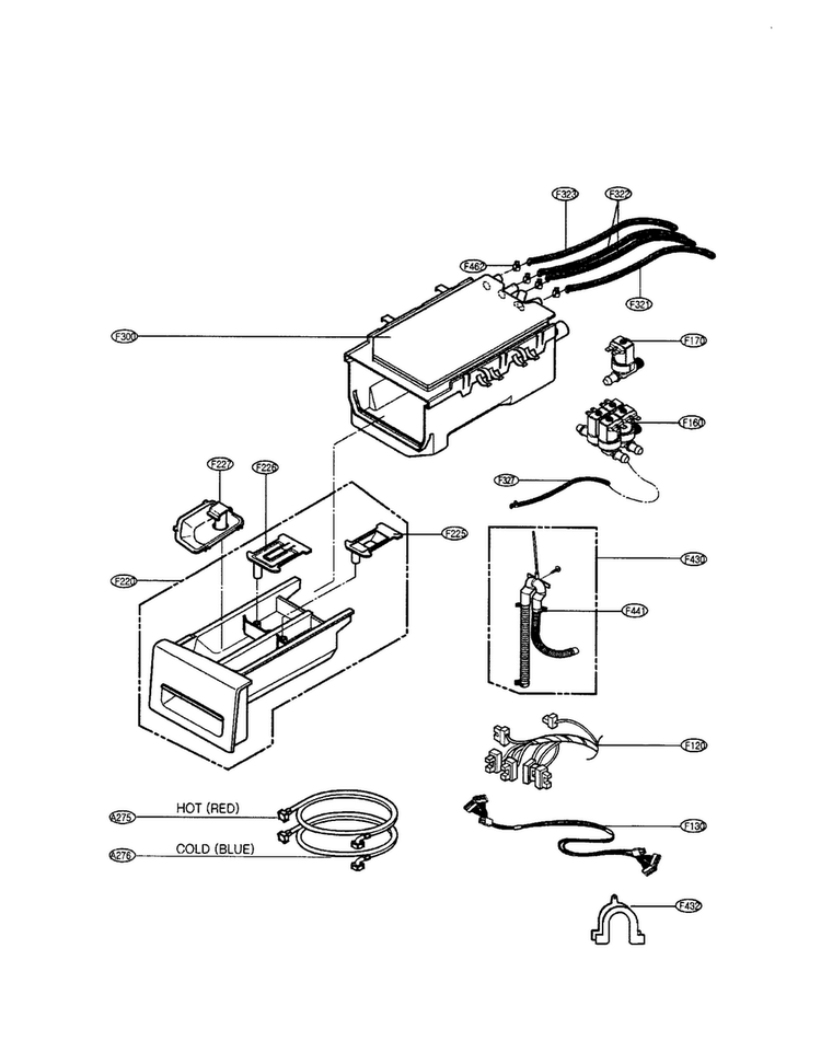 Dispenser Diagram and Parts List for WM2487WHM  LG Washer