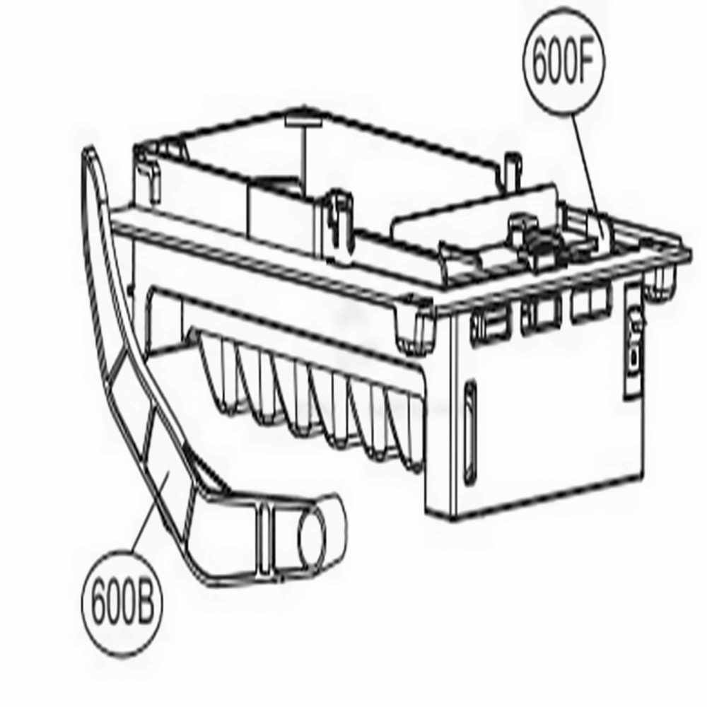 Ice Maker And Ice Bin Parts Diagram and Parts List for 74105 ASTCSE2 LG Refrigerator