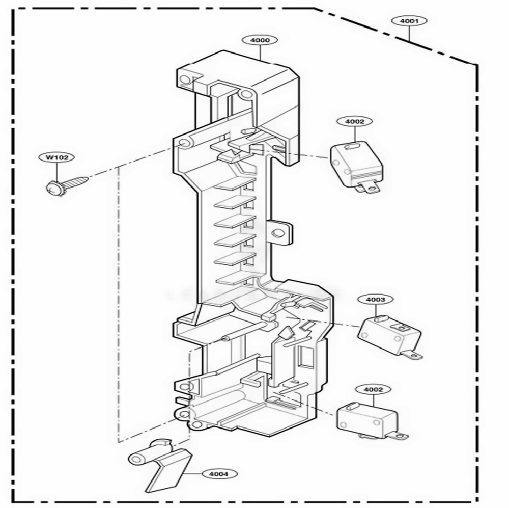 Latch Board Parts Diagram and Parts List for JVM1790SK ASBEGEU LG Range