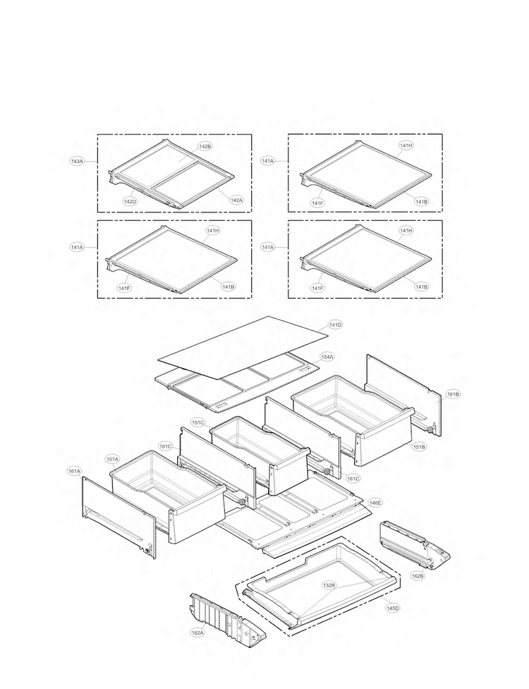 Refrigerator Parts Diagram and Parts List for LFX33975ST 03 LG Refrigerator