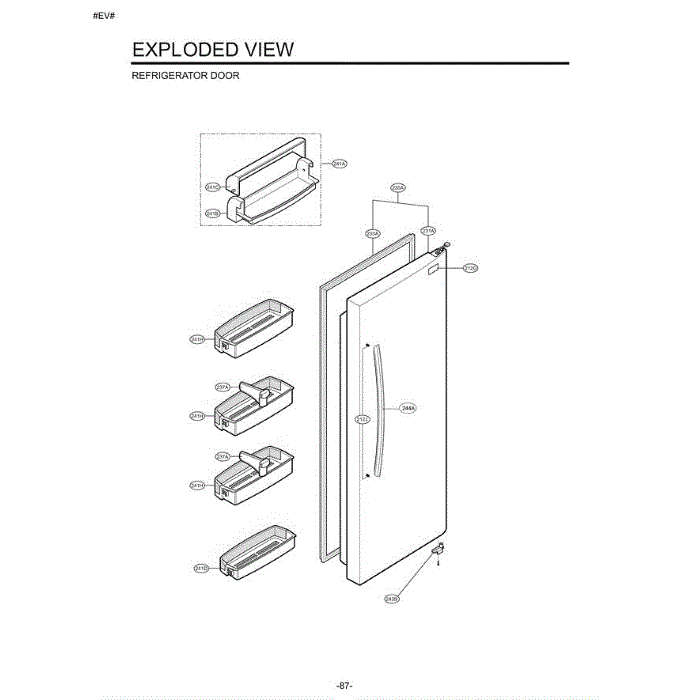 Section 1 Diagram and Parts List for LSC27931SB AWBCLGA LG Refrigerator