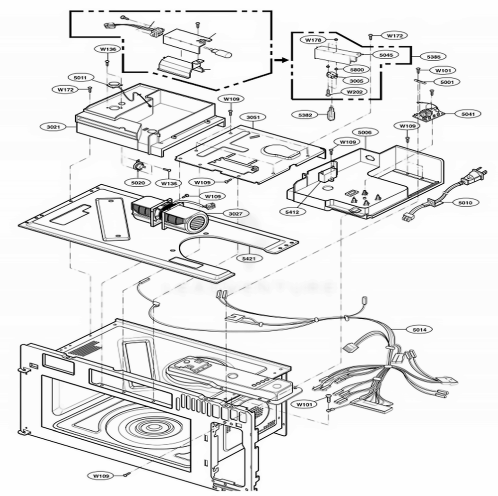 Interior Parts 2 Diagram and Parts List for JVM1790BKC ABKEGEC LG Range