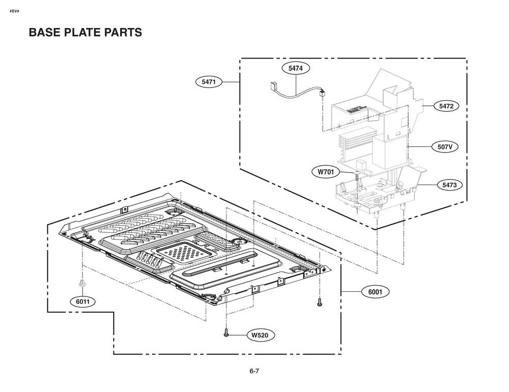 Base Plate Parts Diagram and Parts List for MSER1590C CSTEWAL LG Miscellaneous