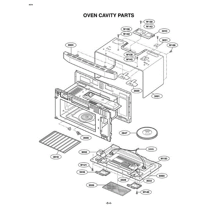 Section 4 Diagram and Parts List for LMVM1955SBQ ABSELGA LG Microwave Oven Combo