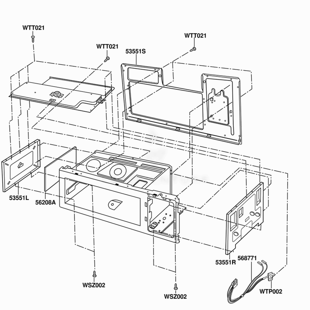 Interior Parts 3 Diagram and Parts List for DOTRC11B BKEDOM LG Wall Oven