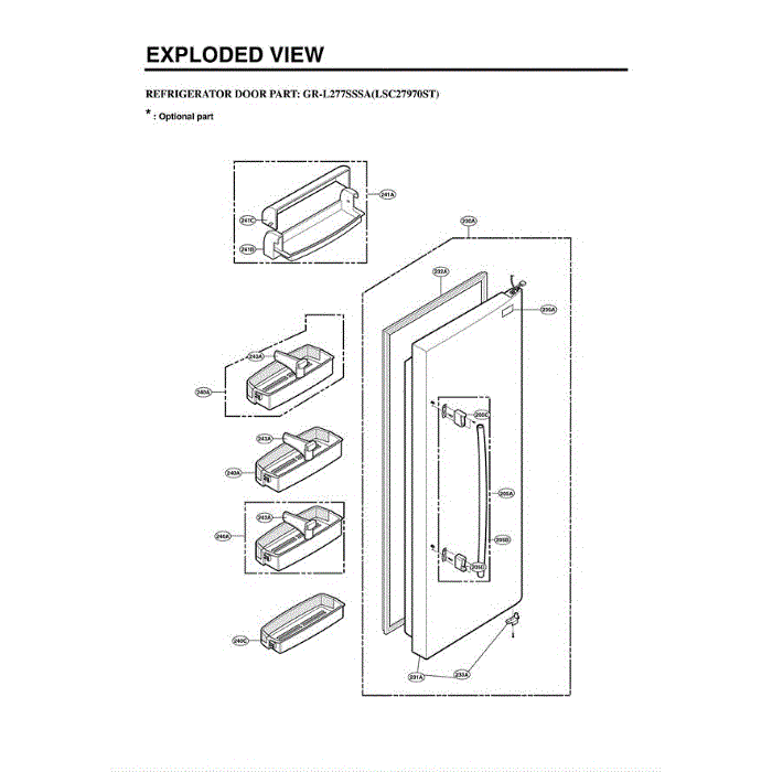 Section 3 Diagram and Parts List for LSC27970ST ASTCLGA LG Refrigerator