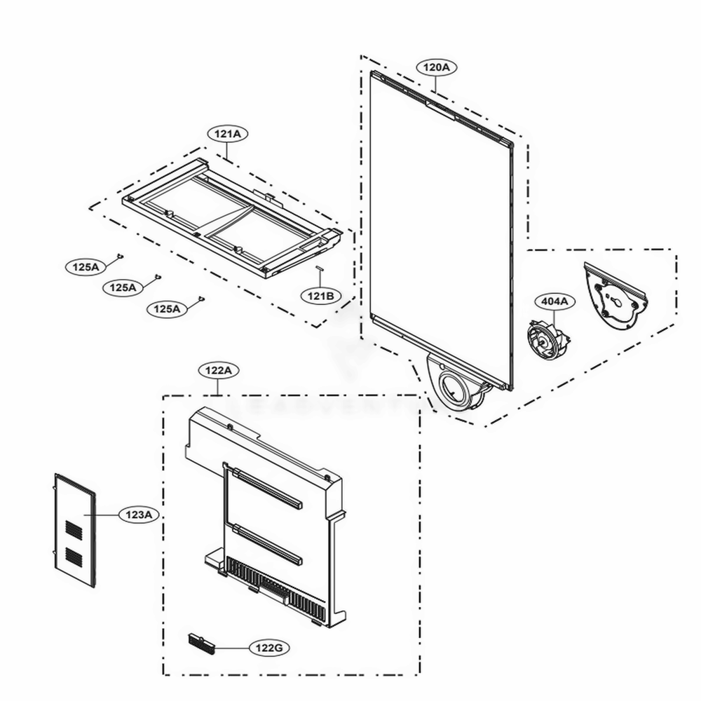 Perform Part Diagram and Parts List for SKSCR3001P ASWCNA0 LG Range