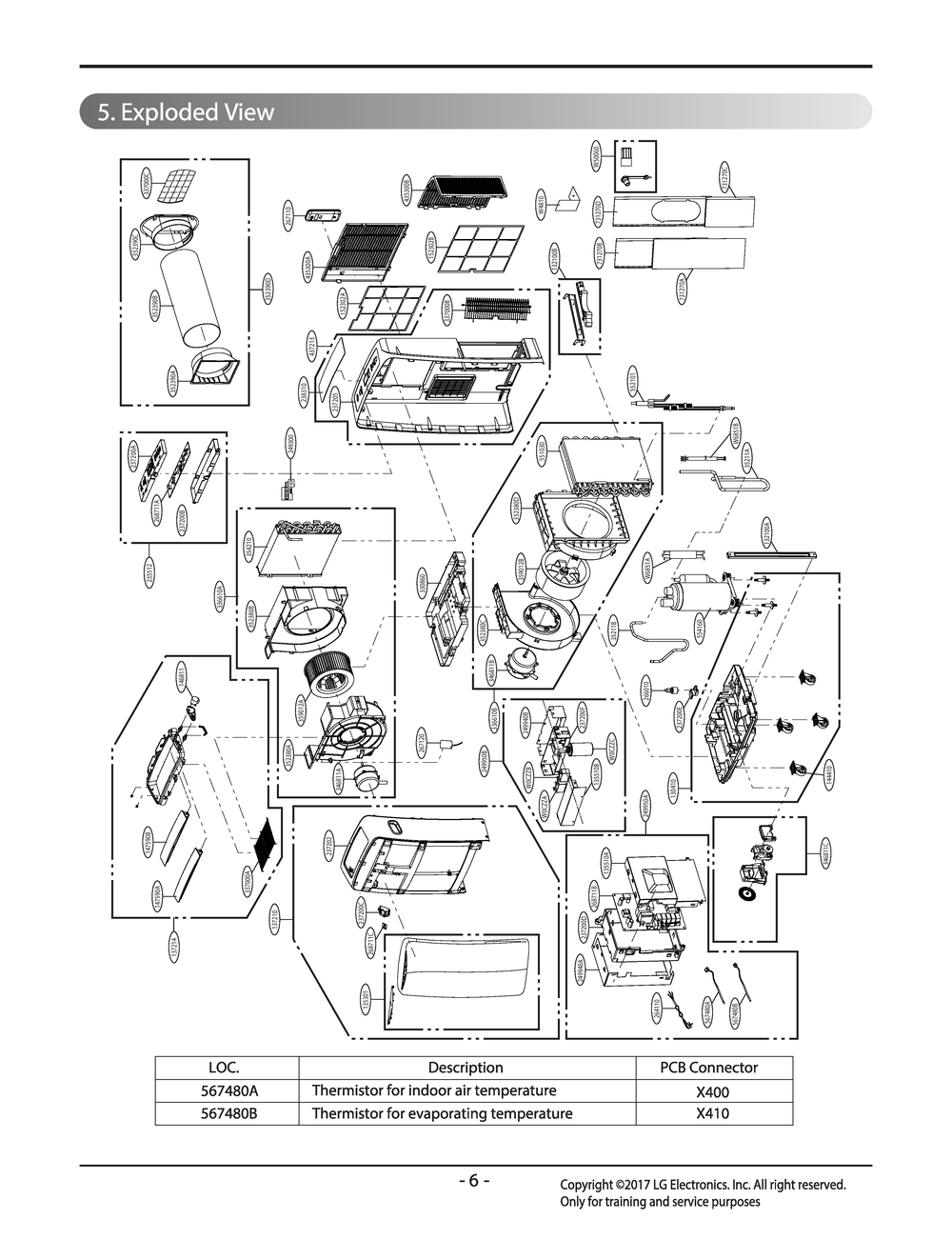 Air Conditioner Diagram and Parts List for P4NC14HSAG0 AWYAOSH LG Air Conditioner