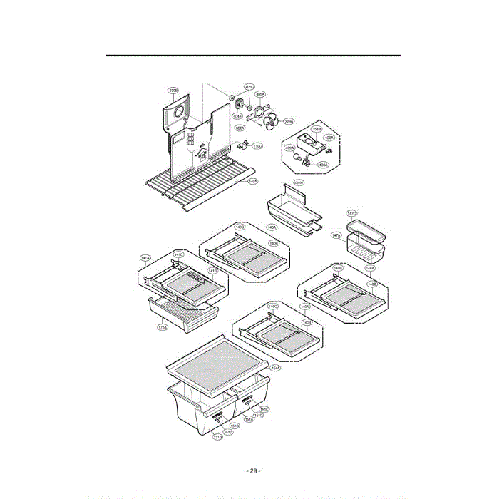 Section 3 Diagram and Parts List for LRTPC1831T ATICLGY LG Refrigerator