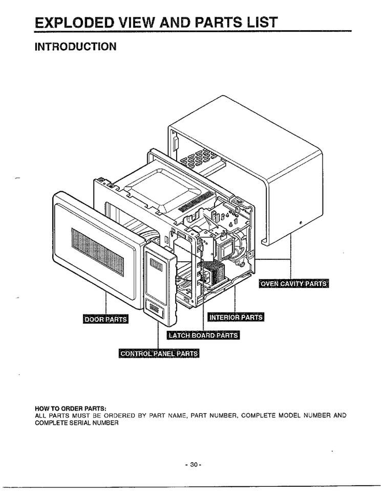 Complete Microwave Diagram and Parts List for MA-682M  LG Microwave