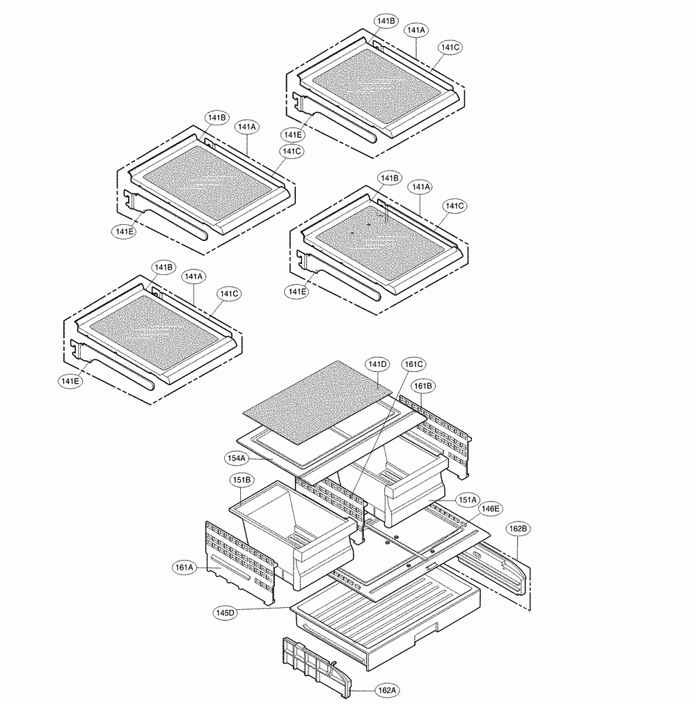 Refrigerator parts Diagram and Parts List for 79570322311  Kenmore Refrigerator