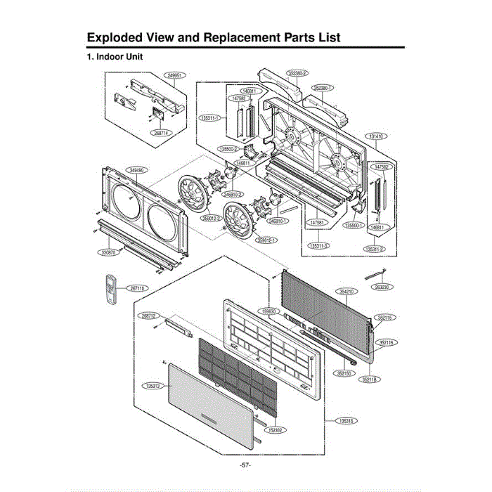 Section 1 Diagram and Parts List for LA180CP AMTAEUS LG Air Conditioner