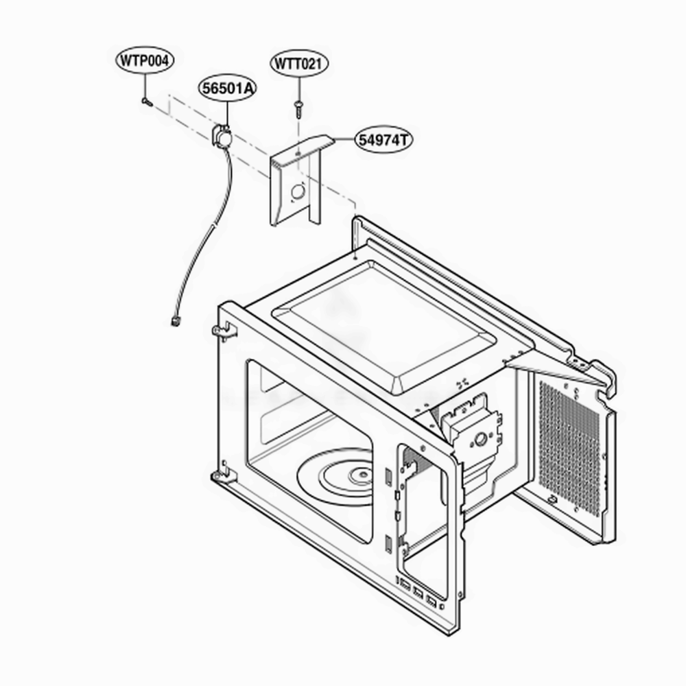 Sensor Parts Diagram and Parts List for GT4175SPB CB3EWRP LG Wall Oven