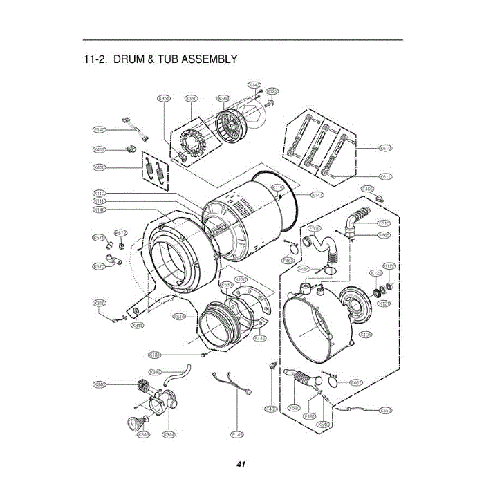 Section 3 Diagram and Parts List for CW2079CWD ABWEELC LG Washer