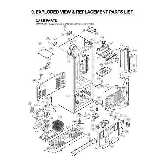 Section 5 Diagram and Parts List for LFC21770ST AST1LGA LG Refrigerator