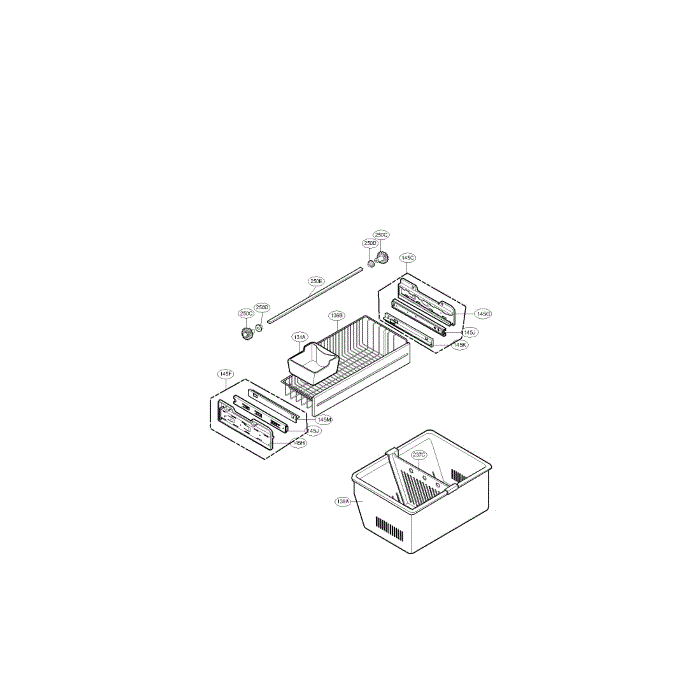 Freezer Assembly Diagram and Parts List for LFC21770ST 00 LG Refrigerator