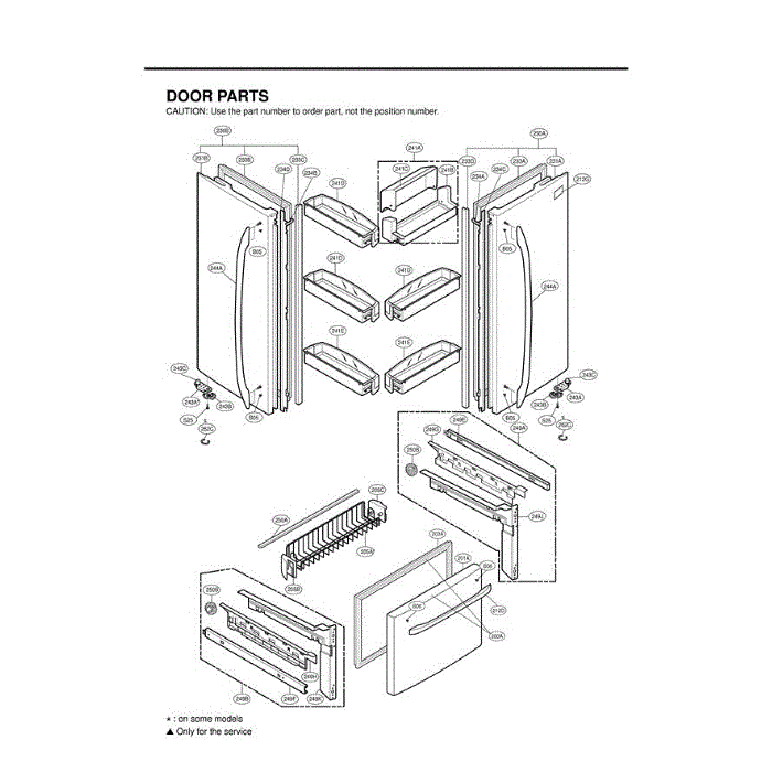 Section 2 Diagram and Parts List for LFC25770SW ASW3LGA LG Refrigerator