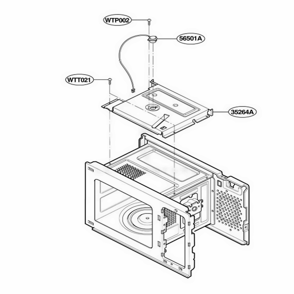 Sensor Parts Diagram and Parts List for JMC9158AAS AS1EJEN LG Range