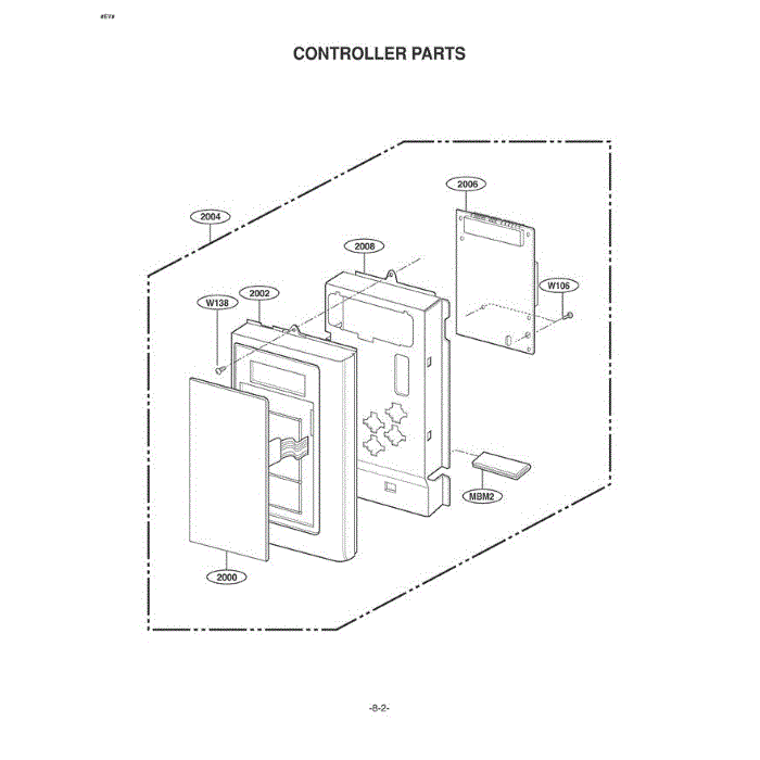 Section 3 Diagram and Parts List for LMV1625B ABKELGA LG Microwave Oven Combo