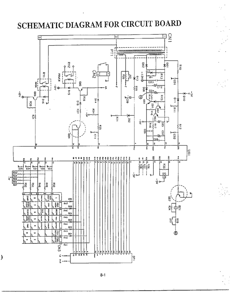 Schematic Diagram and Parts List for MA-1273M  LG Microwave