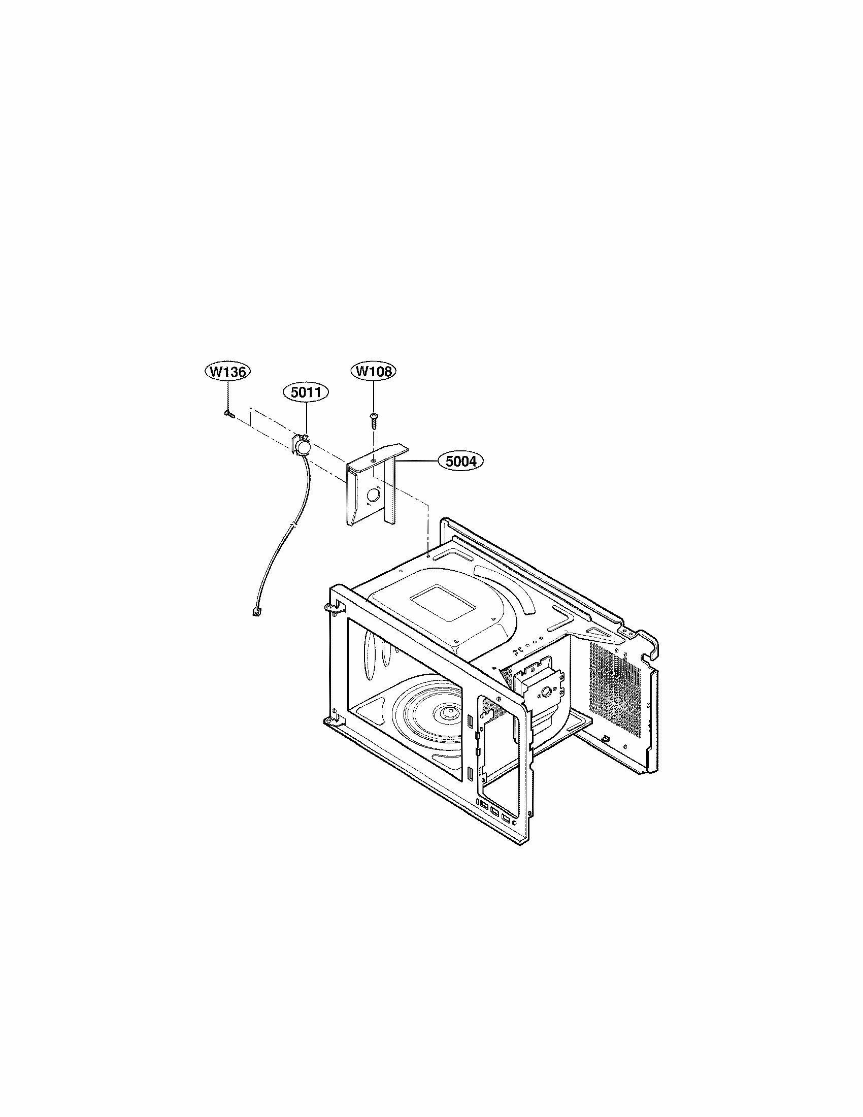 Sensor Parts Diagram and Parts List for 72166339011  Kenmore Microwave