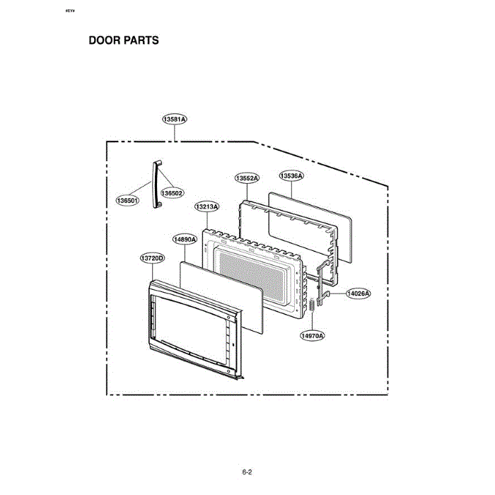 Section 5 Diagram and Parts List for LMA1150SV CSLELGA LG Microwave Oven Combo