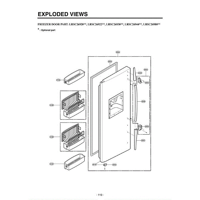 Section 4 Diagram and Parts List for LRSC26980TT ATICLGA LG Refrigerator