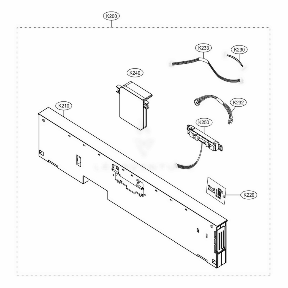 Panel Assembly Diagram and Parts List for SKSDW2401S ASTESNA LG Range