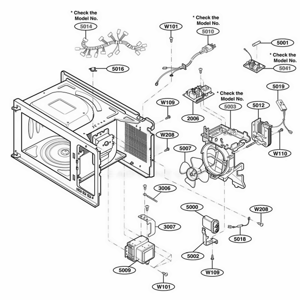 Interior Parts 2 Diagram and Parts List for 63293 CS6ESEA LG Range