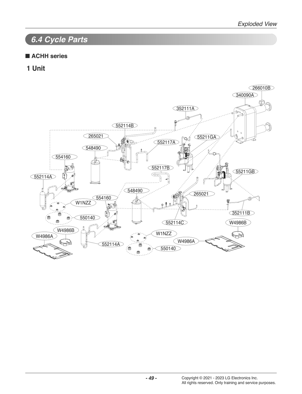 Diagram 4 Diagram and Parts List for ACHH017HBAB ABEAAAU LG Air Conditioner
