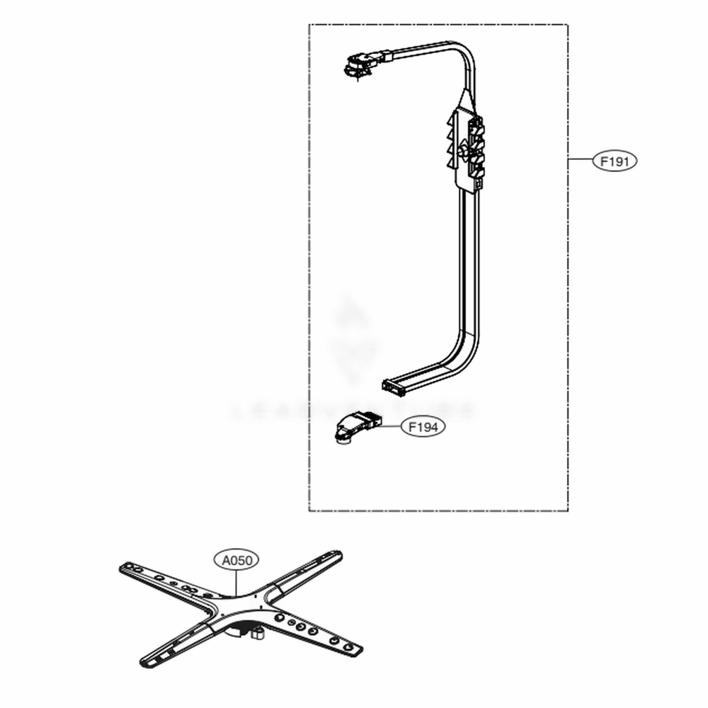 Water Guide Assembly Diagram and Parts List for LDP7808BD ABDESNA LG Dishwasher