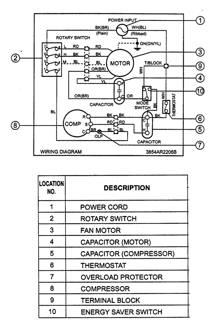 Wiring Diagram Diagram and Parts List for LW-C1212CL  LG Air Conditioner
