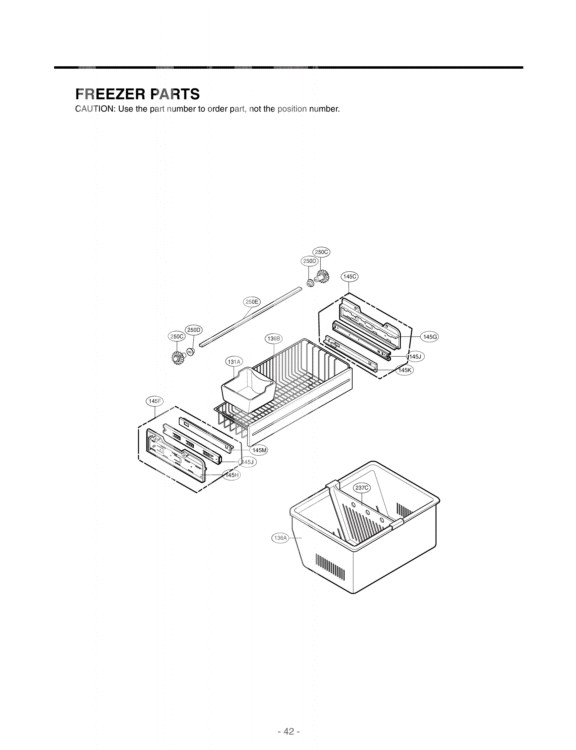 FREEZER PARTS Diagram and Parts List for LFC25760TT ATICLGA LG Refrigerator